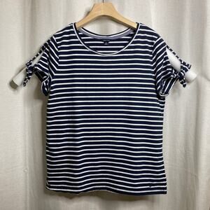 Nautica Striped Top Womens XL Coastal Nautical Sailor Chic Soft Norm Vacation